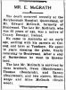 Obituary - Edward McGrath, 1938